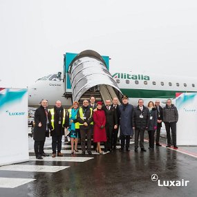 Photo-communication-Luxair Alitalia Linate First flight from Italia,Linate with Luxair-Alitalia
