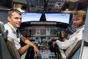 Professional-photography-business-Luxair CEET 3396 Luxair pilots training in CEET (Cabin Emergency Evacuation Trainer)